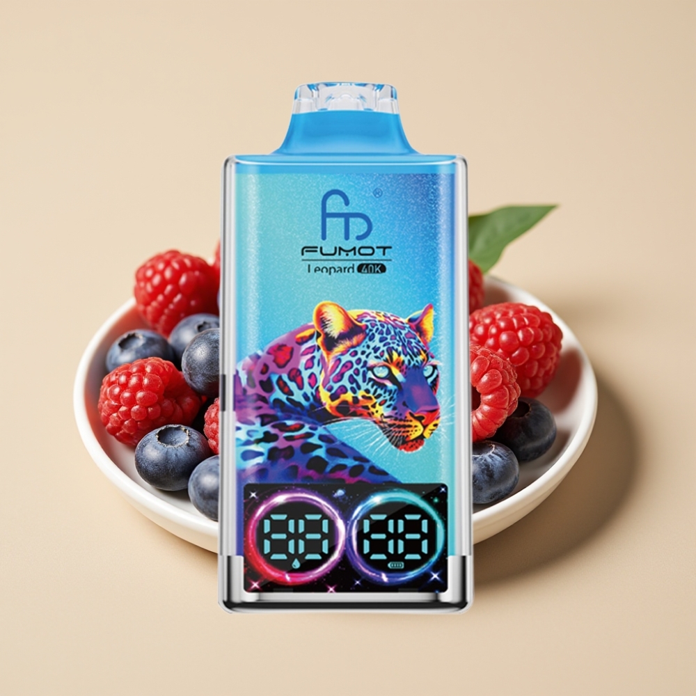 Fumot Leopard 40K Puffs Dual Mesh 0-5% Nicotine Type-C Blueberry Raspberry Jednokratni Vape