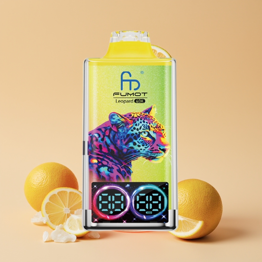 Fumot Leopard 40K Puffs Dual Mesh Jednokratni Vape 0-5% Nicotine 700mAh Type-C Pink Lemonade