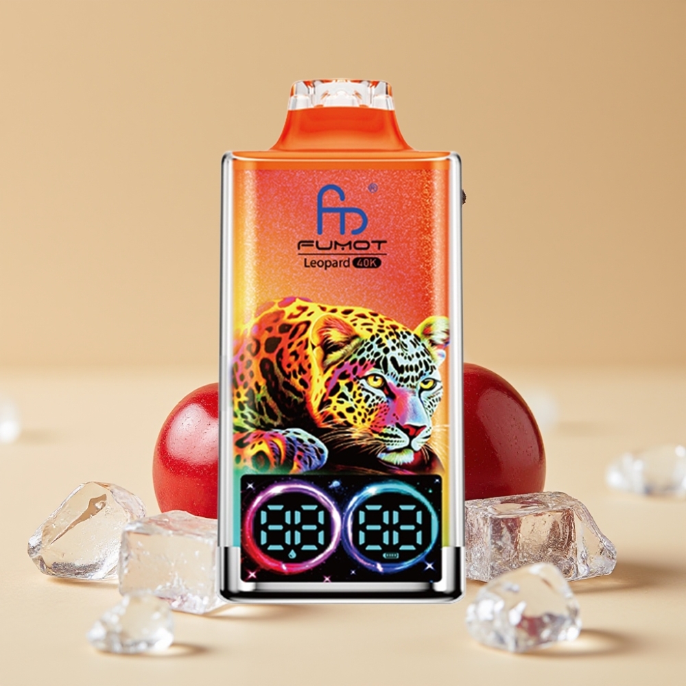 Fumot Leopard 40K Puffs Dual Mesh Jednokratni Vape Cherry Ice 700mAh Type-C 0-5% Nicotine