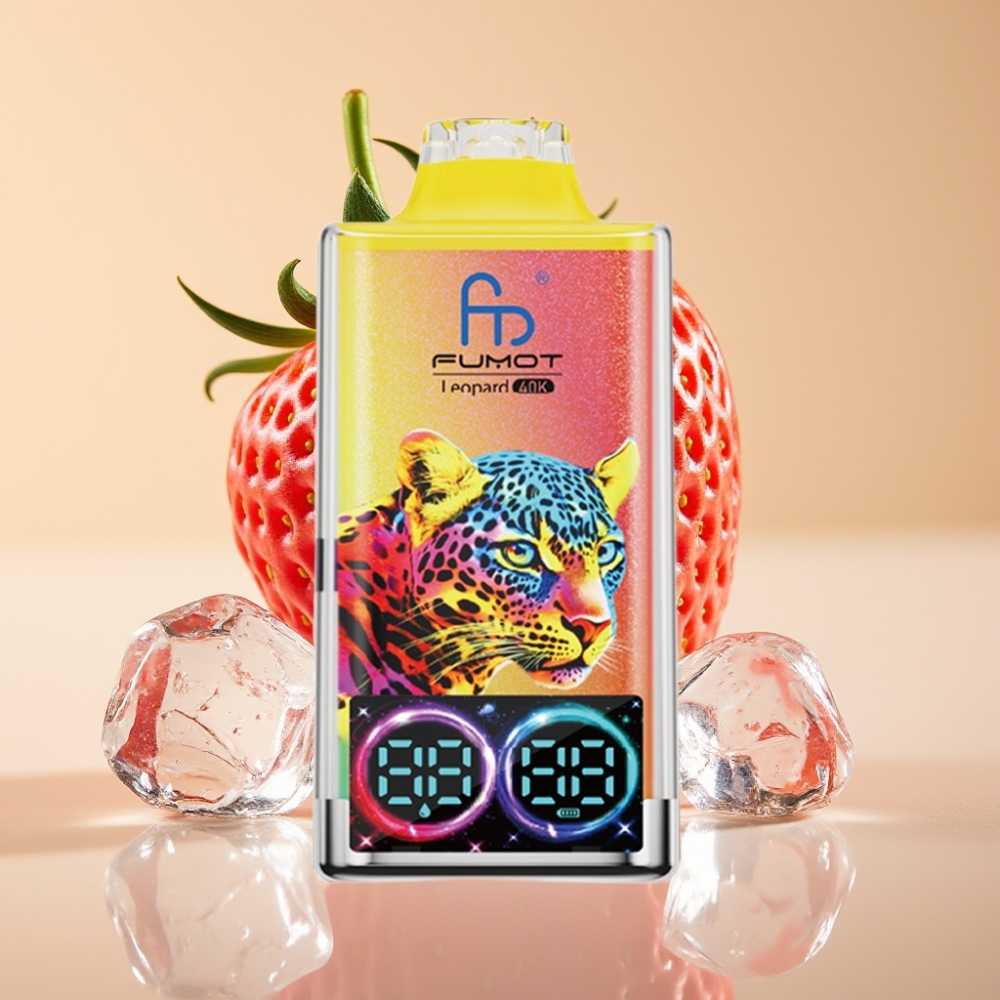 Fumot Leopard 40K Puffs Dual Mesh Strawberry Ice Jednokratni Vape 700mAh Type-C 0-5% Nicotine
