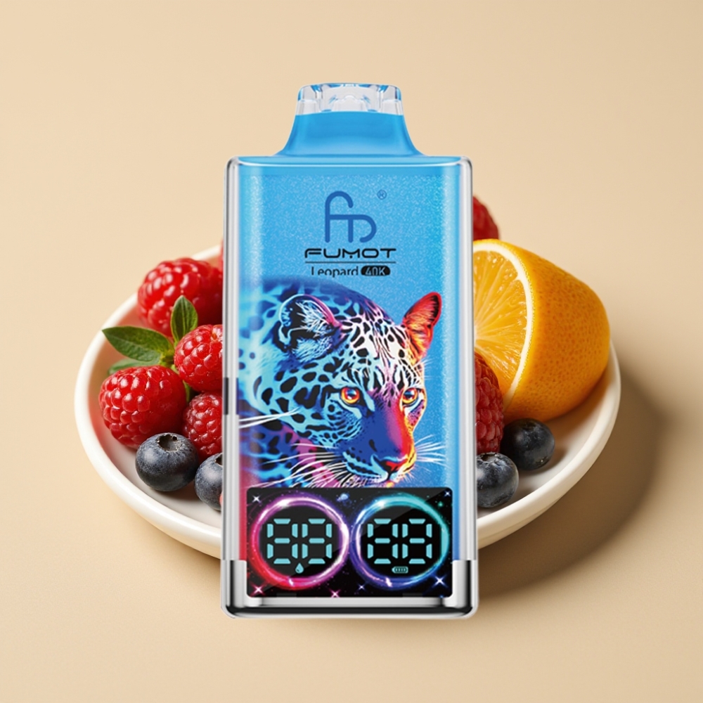 Fumot Leopard 40K Puffs Jednokratni Vape Mesane Bobice 0%-5% Nicotine 700mAh Dual Mesh Type-C