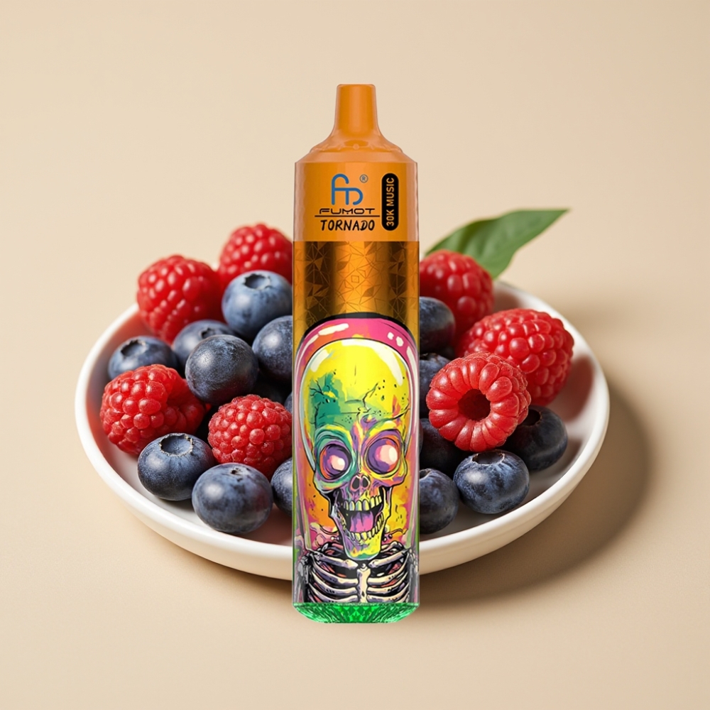 Fumot RandM Tornado 30000 - 30mL, 5% Nikotin, 1.0 Ohm Mreža, Borovnica Malina