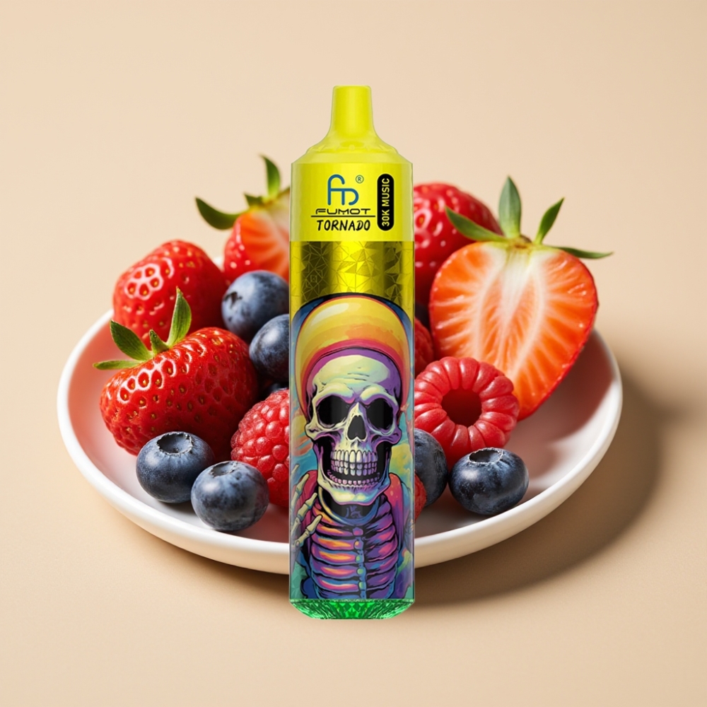Fumot RandM Tornado 30000 - 30mL, 5% Nikotina, LED Display, Jagoda Borovnica Malina