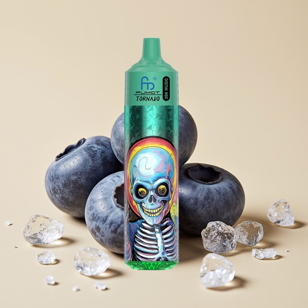 Fumot RandM Tornado 30000 Puffs 30mL 5% 1.0 Ohm Mesh 600mAh LED Borovnica Led Jednokratni Vape