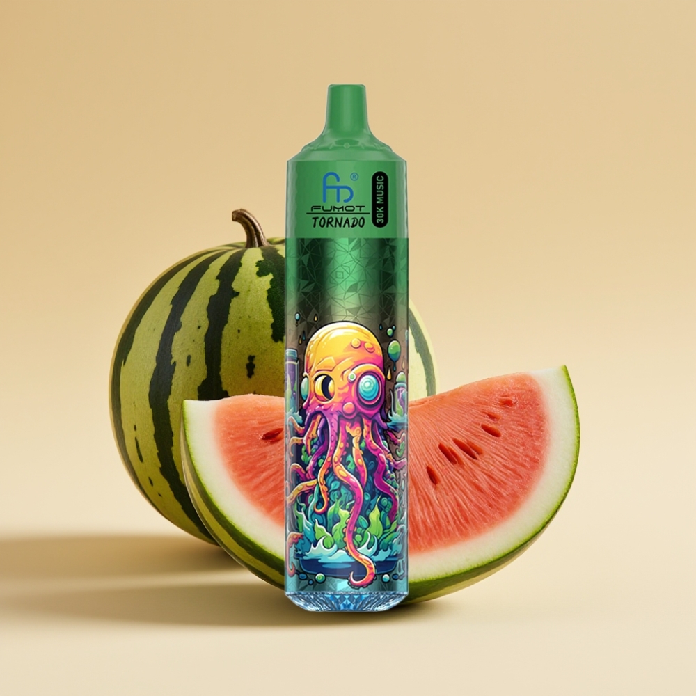 Fumot RandM Tornado 30000 Puffs 30mL 5% Nicotine LED Display Lubenica Dinja