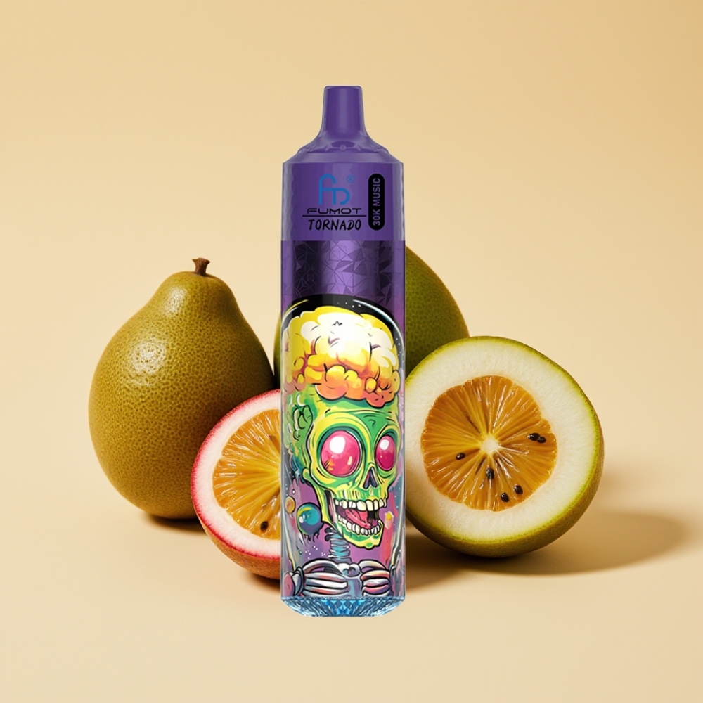 Fumot RandM Tornado 30000 Puffs – 30mL Kiwi Pasija Guava – 5% Nikotin, 600mAh