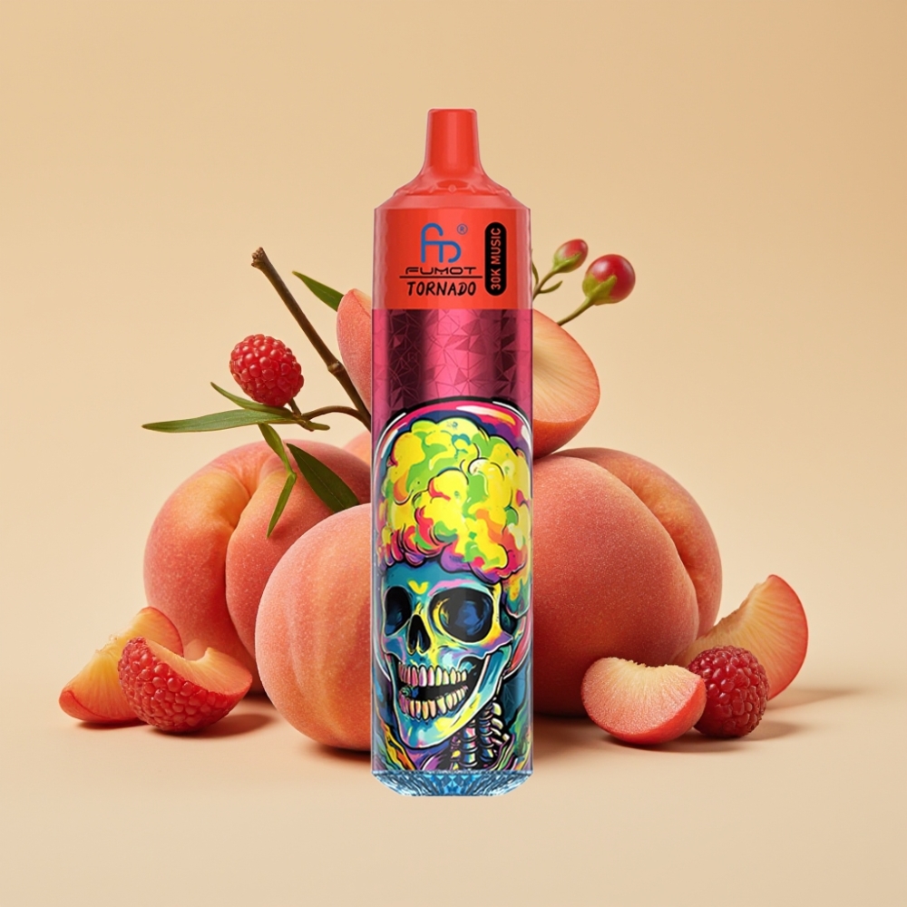 Fumot RandM Tornado 30000 Puffs Jednokratni Vape Breskva i Bobice – 30mL, 5%, 600mAh
