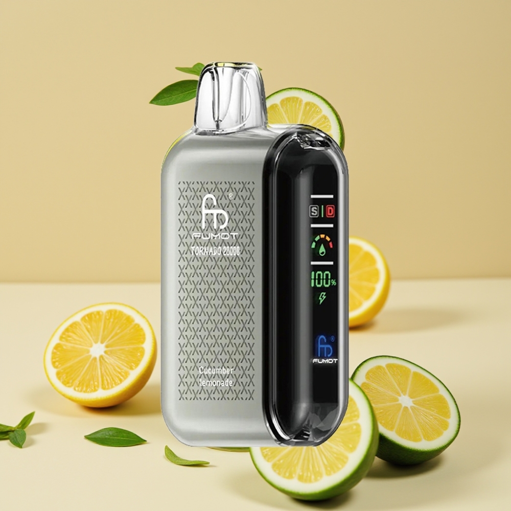 Fumot Tornado 20000 Puffs Dual Mesh 20ml 850mAh Smart Display Airflow Krastavac Limunada