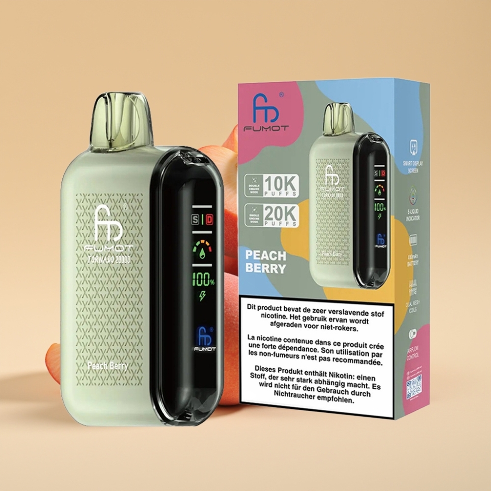 Fumot Tornado 20000 Puffs Dual Mesh 20ml Brestika Jagoda Jednokratni Vape