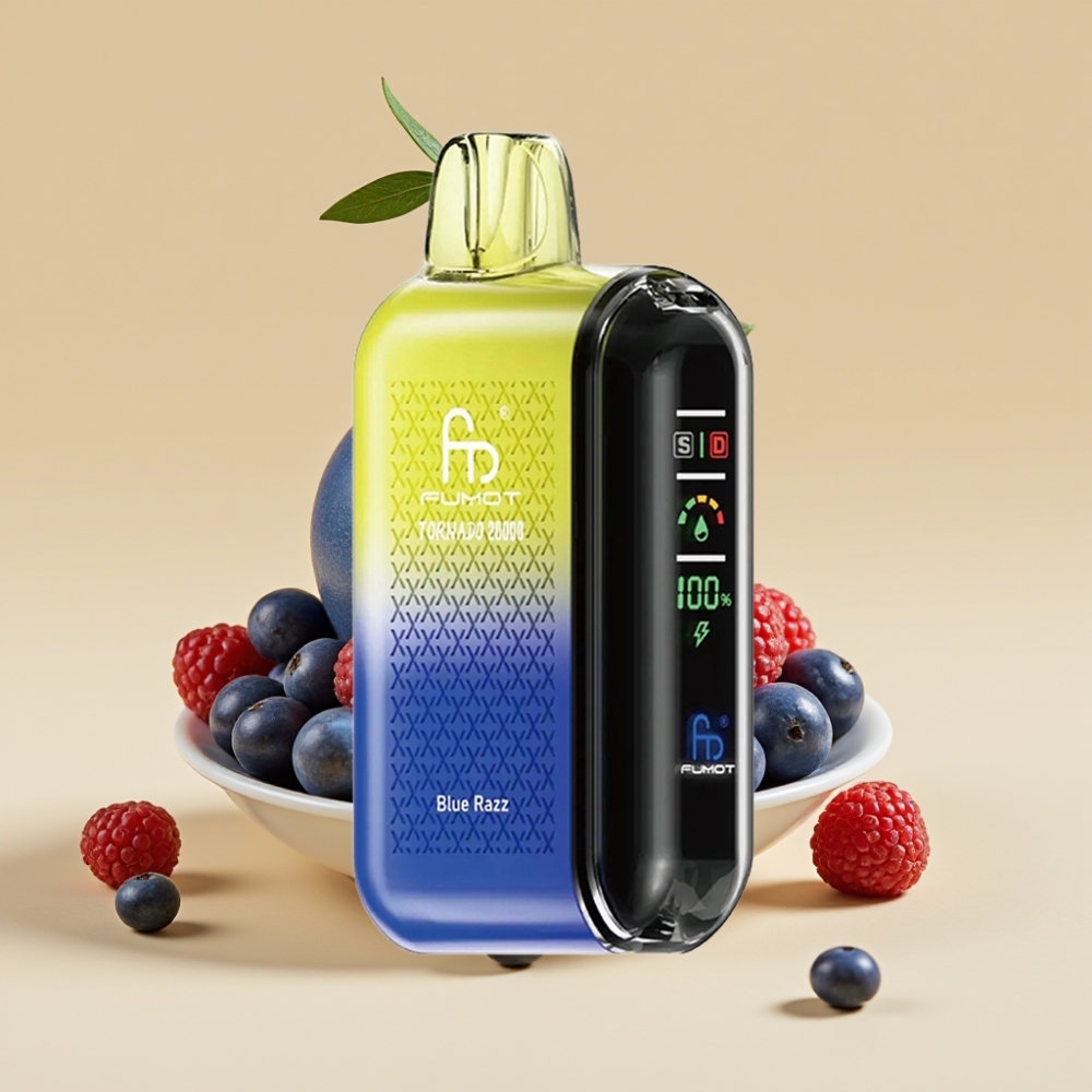 Fumot Tornado 20000 Puffs Dual Mesh 20ml Plava Malina Jednokratni Vape