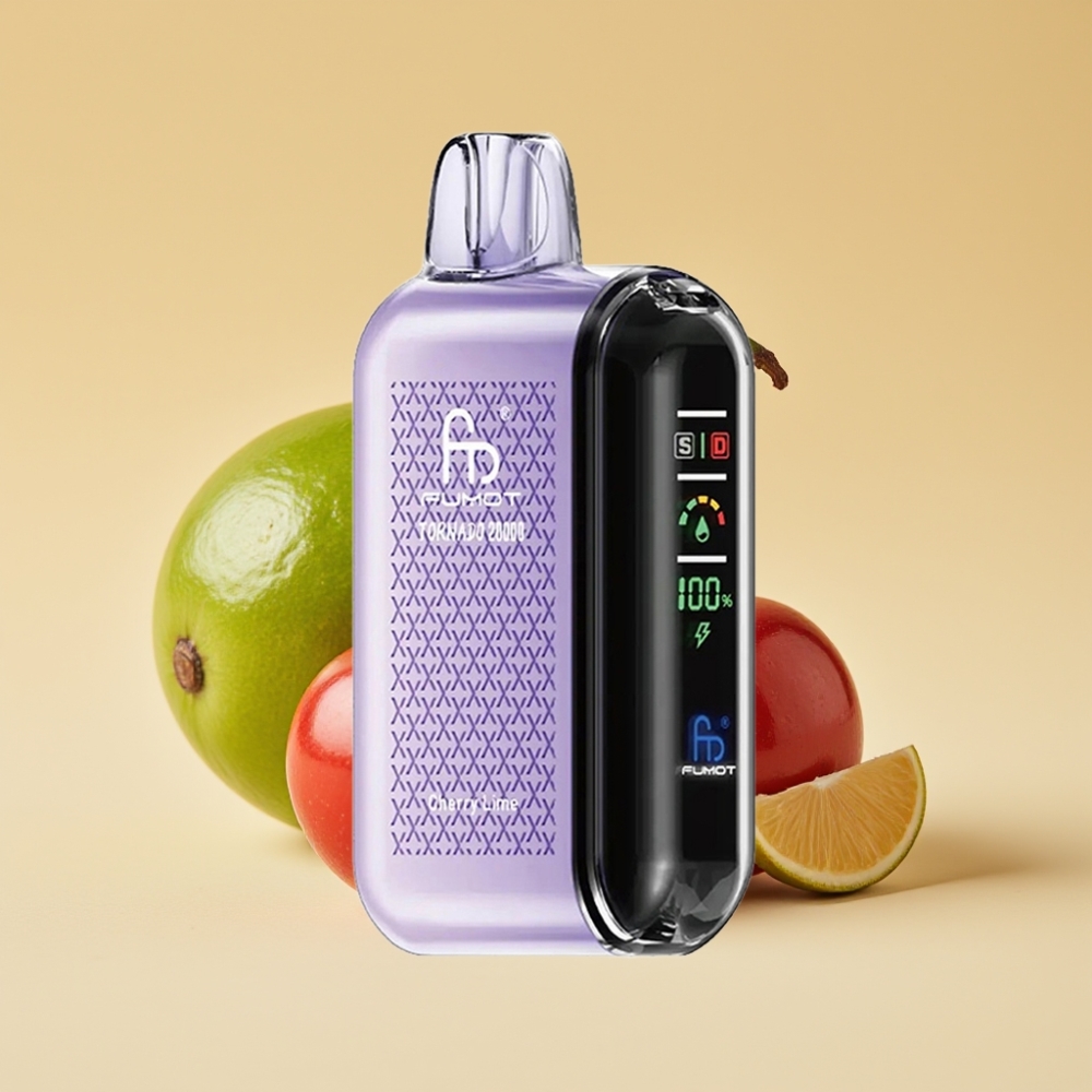 Fumot Tornado 20000 Puffs Dual Mesh 20ml Rechargeable Cherry Lime Vape