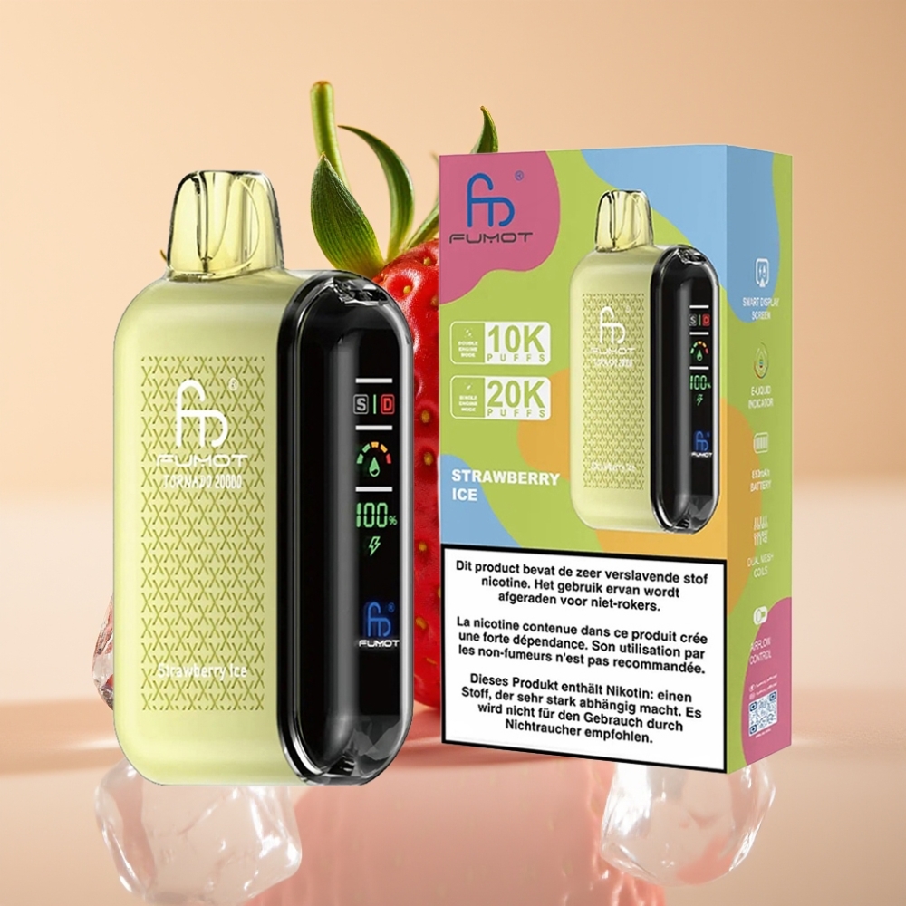 Fumot Tornado 20000 Puffs Dual Mesh 20ml Strawberry Ice Jednokratni Vape