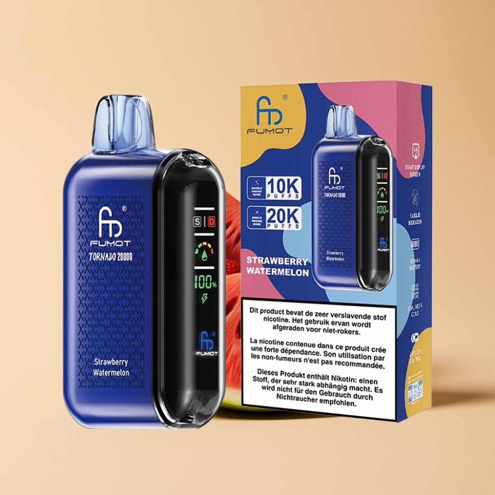 Fumot Tornado 20000 Puffs Dual Mesh 20ml Strawberry Watermelon Jednokratni Vape