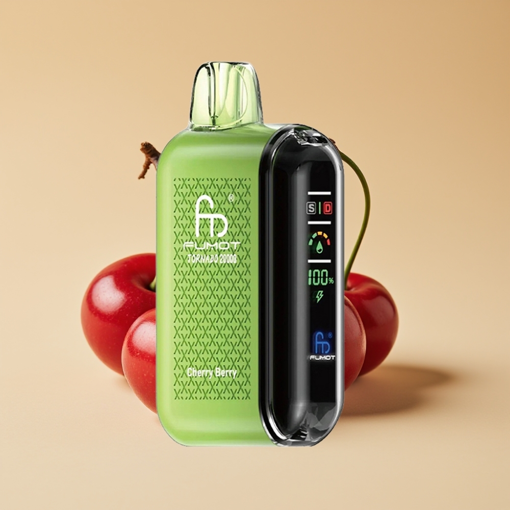 Fumot Tornado 20000 Puffs Dual Mesh Airflow Control 20ml E-liquid Cherry Berry