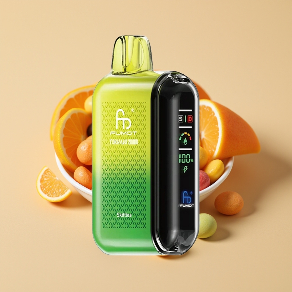 Fumot Tornado 20000 Puffs Dual Mesh Coil 20ml E-liquid 850mAh Rechargeable Skittles