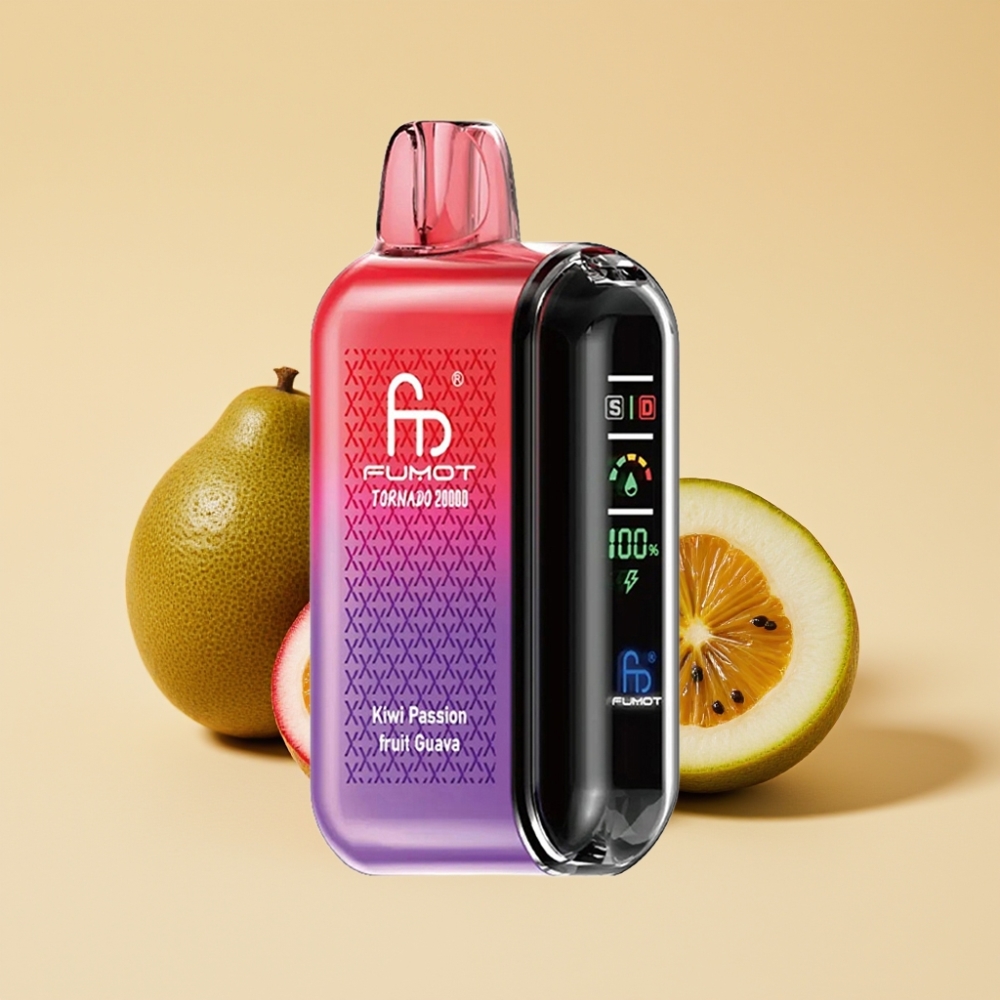 Fumot Tornado 20000 Puffs Dual Mesh Coil 20ml E-liquid Rechargeable Kiwi Passion Fruit Guava