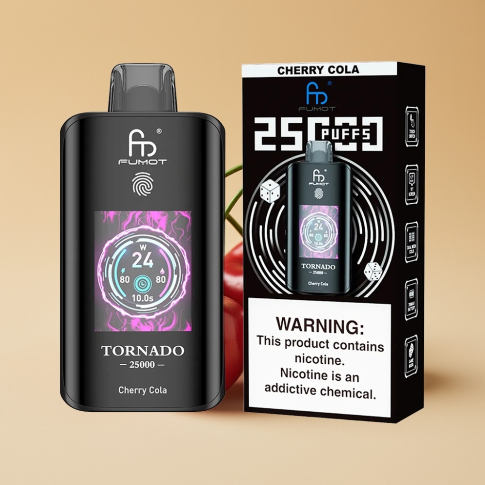 Fumot Tornado 25000 Puffs HD Screen 700mAh Rechargeable 20ml Pre-filled Cherry Cola