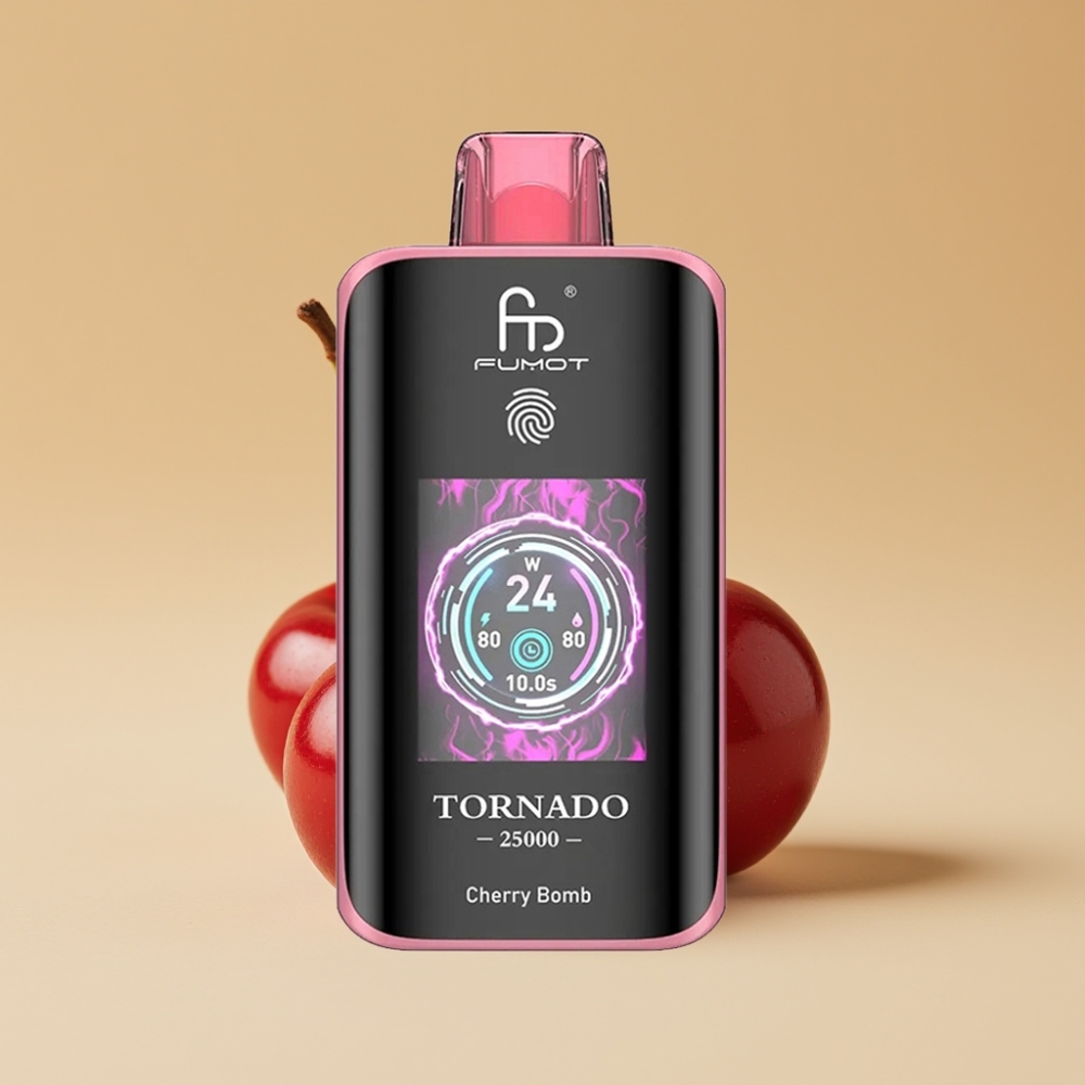 Fumot Tornado 25000 Puffs HD Screen 700mAh Rechargeable Cherry Bomb Jednokratni Vape