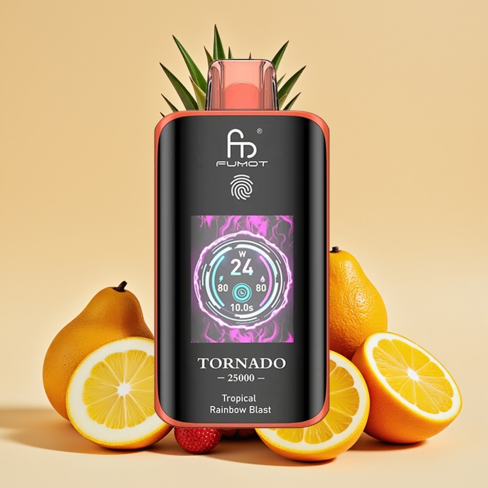 Fumot Tornado 25000 Puffs HD Screen 700mAh Rechargeable Tropical Rainbow Blast Jednokratni Vape