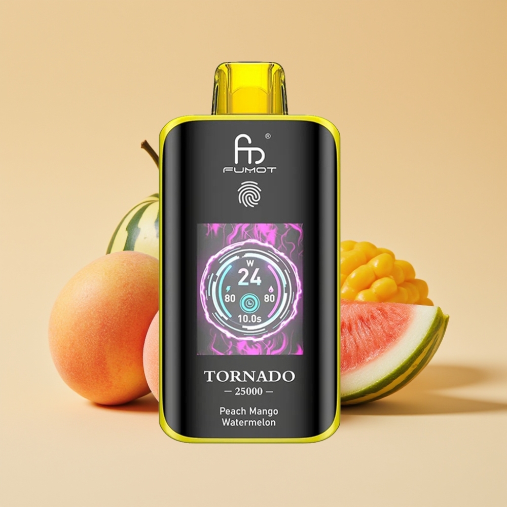Fumot Tornado 25000 Puffs HD Screen 700mAh Rechargeable briska mango lubenica Type-C