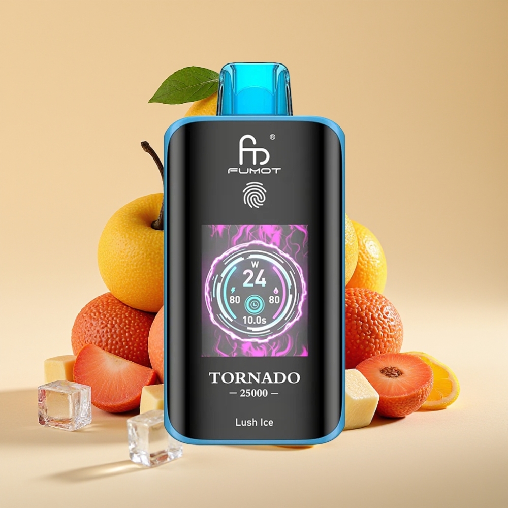 Fumot Tornado 25000 Puffs HD Screen 700mAh Type-C Rechargeable Jednokratni Vape Svez Ledeni Ukus