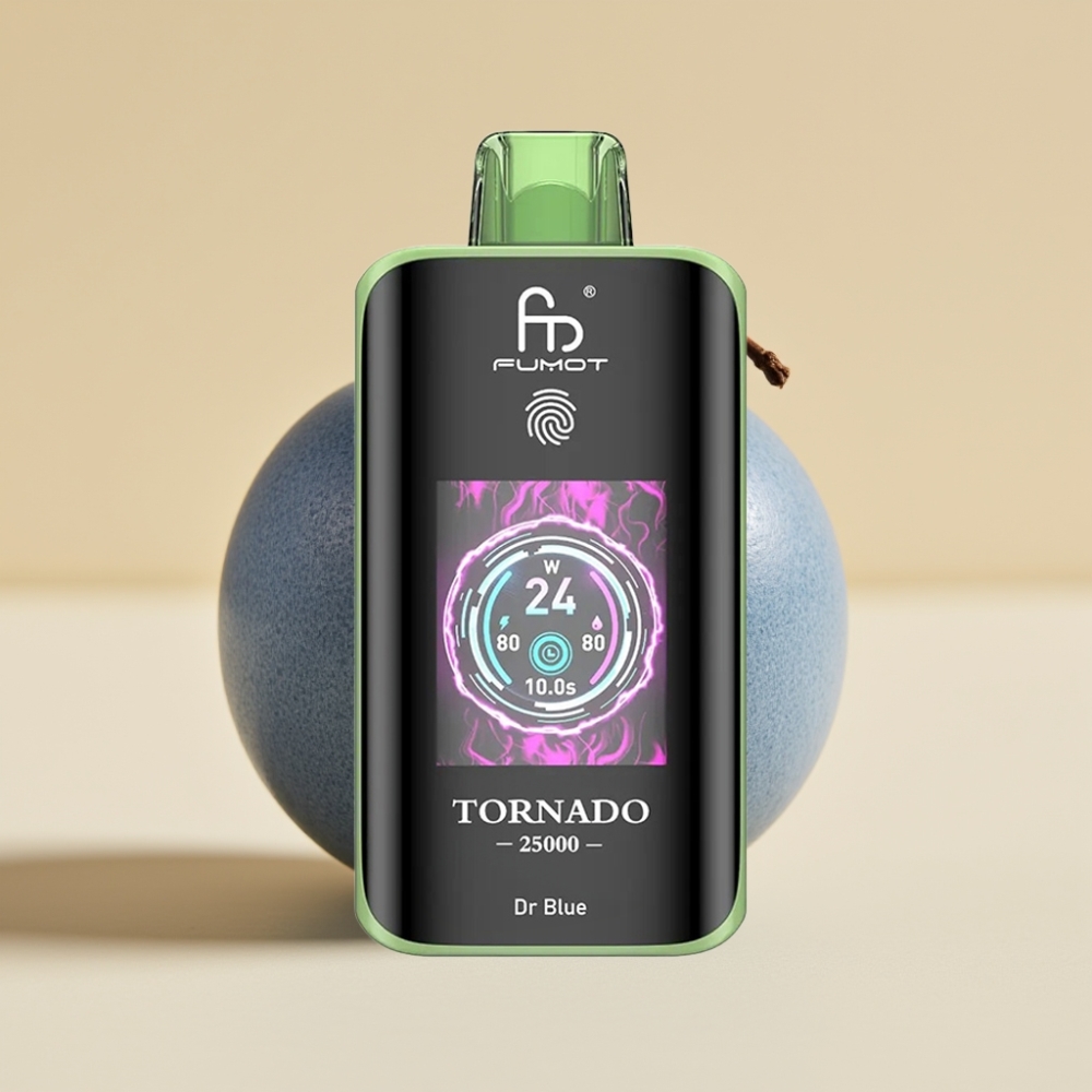 Fumot Tornado 25000 Puffs Jednokratni Vape Dr Plava sa HD Ekranom, 700mAh Baterija, Type-C Punjenje