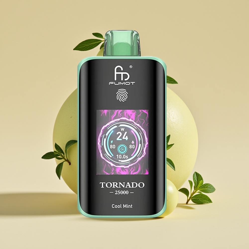 Fumot Tornado 25000 Puffs Jednokratni Vape HD Screen 700mAh Rechargeable Cool Mint