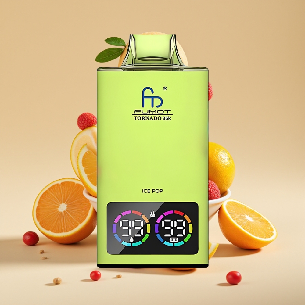 Fumot Tornado 35K Jednokratni Vape Dual Mesh 15ml 35000 Puffs Ice Pop USB-C RGB