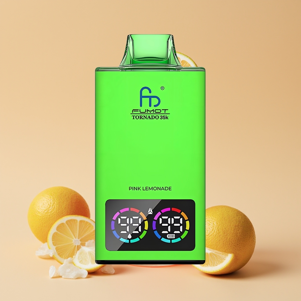 Fumot Tornado 35K Jednokratni Vape Dual Mesh 15ml 700mAh USB-C Pink Lemonade