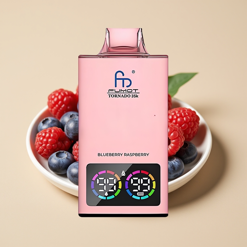 Fumot Tornado 35K Jednokratni Vape Dual Mesh Coil 15ml 35000 Puffs Borovnica Malina USB-C