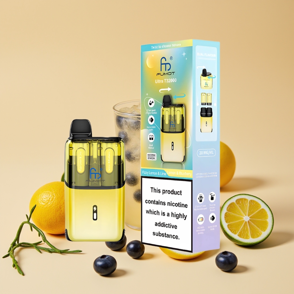 Fumot Ultra T32000 Jednokratni Vape 32000 Puffova – Gazirana Limeta & Limun – Limun & Borovnica
