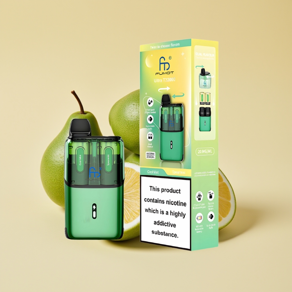 Fumot Ultra T32000 Jednokratni Vape 32000 Puffs 800mAh Type-C Cool Mint - Spearmint
