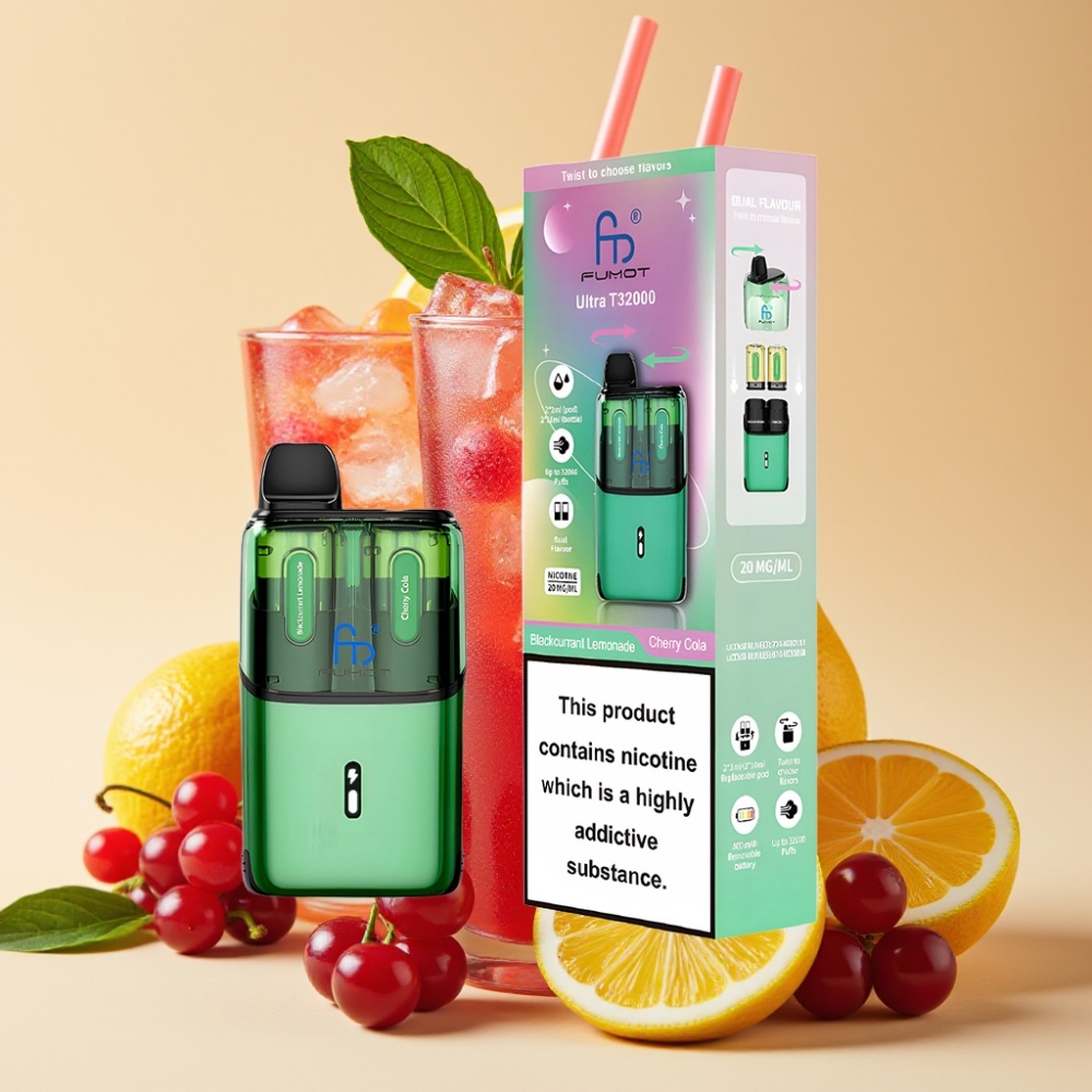 Fumot Ultra T32000 Jednokratni Vape 32000 Puffsa 800mAh Type-C Bruska Limunada - Višnja Kola 20mg