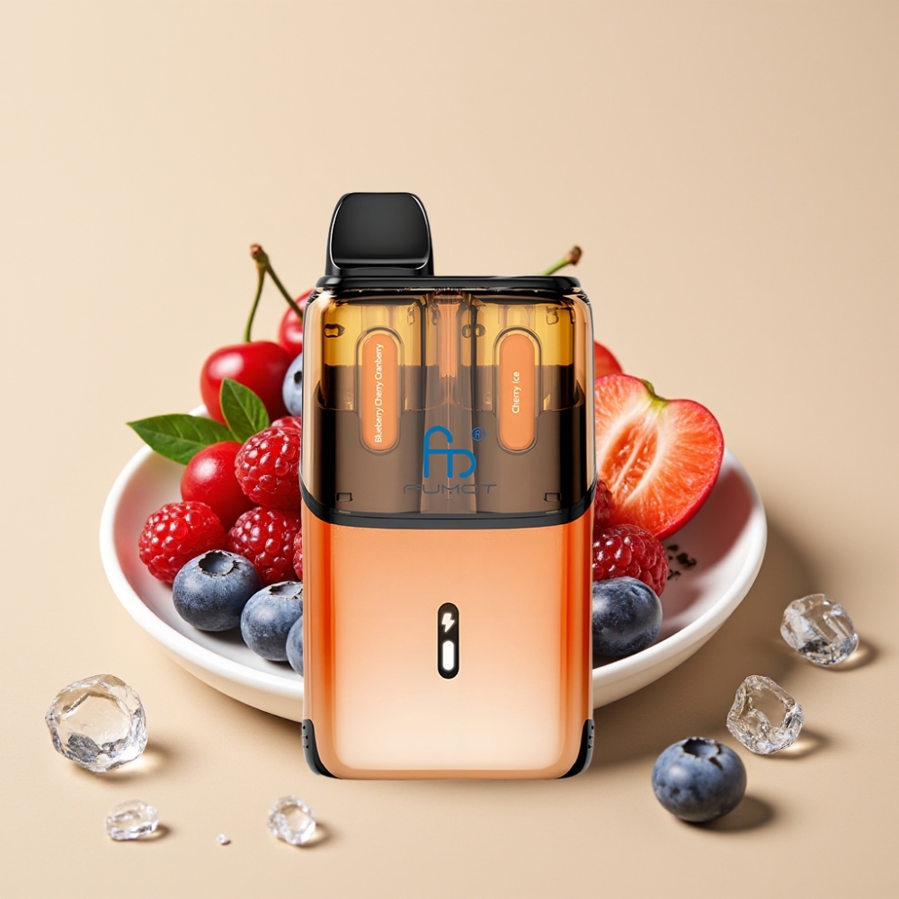 Fumot Ultra T32000 Jednokratni Vape - 32000 Pufova, 800mAh, 24ml, Tip-C, Borovnica Trešnja Brusnica - Trešnja Led