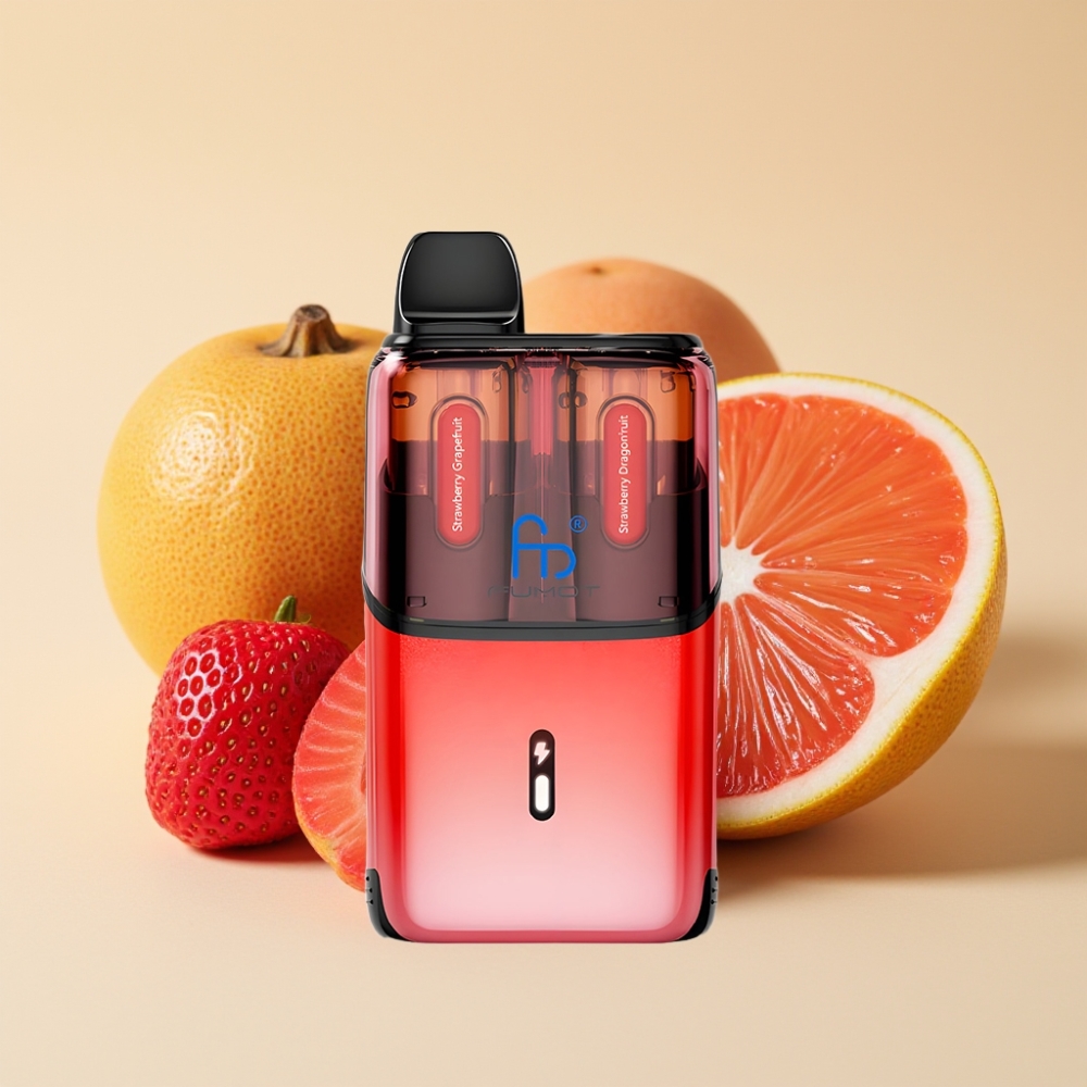 Fumot Ultra T32000 Jednokratni Vape - Jagoda Grejpfrut & Jagoda Zmaj Voće - 32000 Puffova, 800mAh, 24ml, Tip-C Punjenje, 20mg Nikotina, Mesh Coil