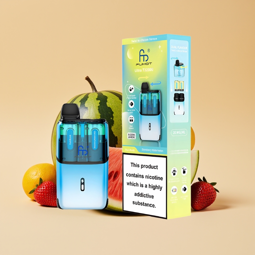 Fumot Ultra T32000 Jednokratni Vape Voćna Bomba - Jagoda Lubenica 32000 Puffova, 800mAh, Type-C, 20mg
