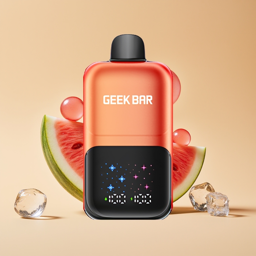 GEEK BAR 2GO 20ml 50000 Puffs Dual Tank Jednokratni Vape Pen - Bubice od lubenice i žvakaće gume sa ledom, 3 nivoa ukusa, veliki ekran