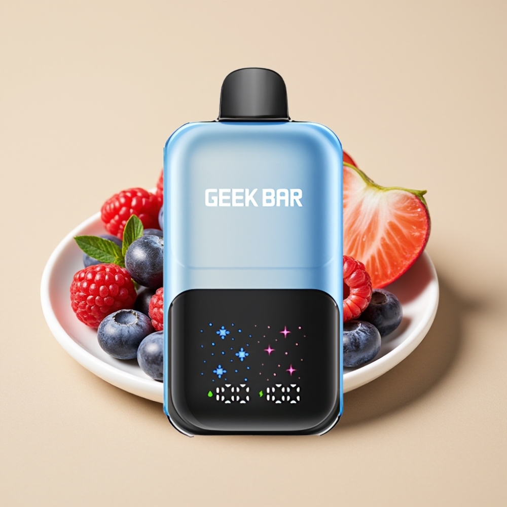GEEK BAR 2GO 20ml 50000 Puffs Dual Tank Rechargeable Jednokratni Vape Pen Borovnica Malina Led