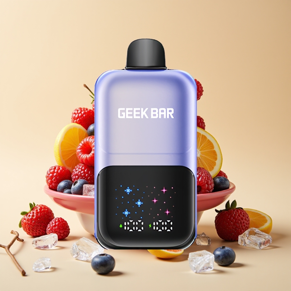 GEEK BAR 2GO Dual Tank 20ml 50000 Puffs Jednokratni Vape Pen Mešane Bobice Led Rechargeable
