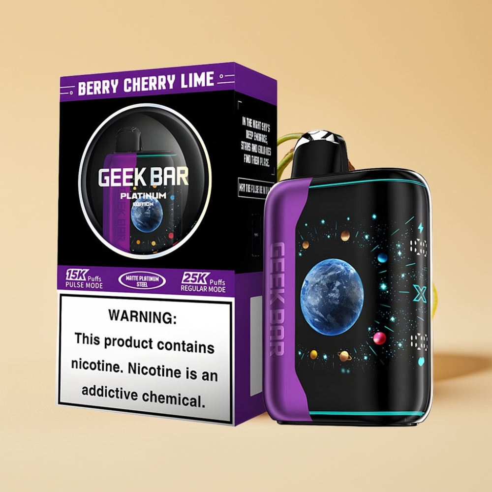 GEEK BAR Platinum Edition 25000 Jednokratni Vape Jagoda Trešnja Limun sa Premium Matte Finish i Dual Mesh Coil
