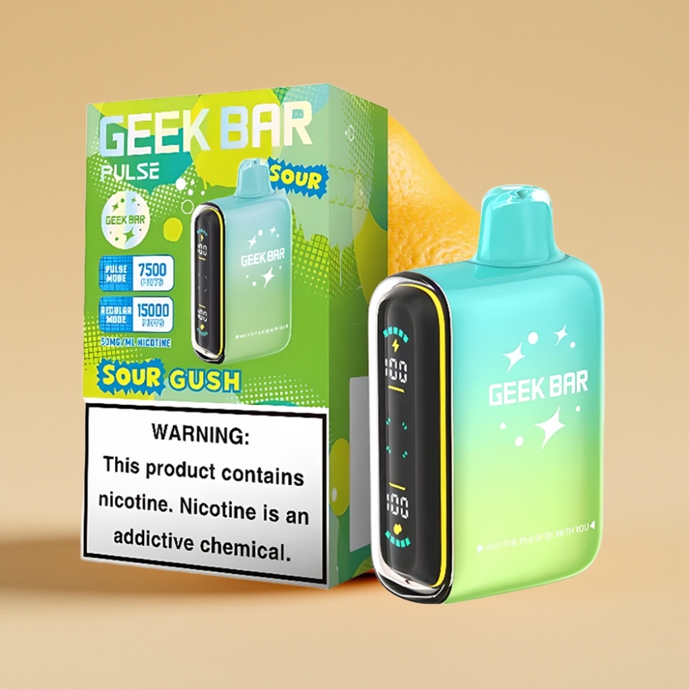 Geek Bar Pulse 15000 Puffova Jednokratni Vape Kisela Edicija – 16ML, 5% Nikotina, USB Type-C
