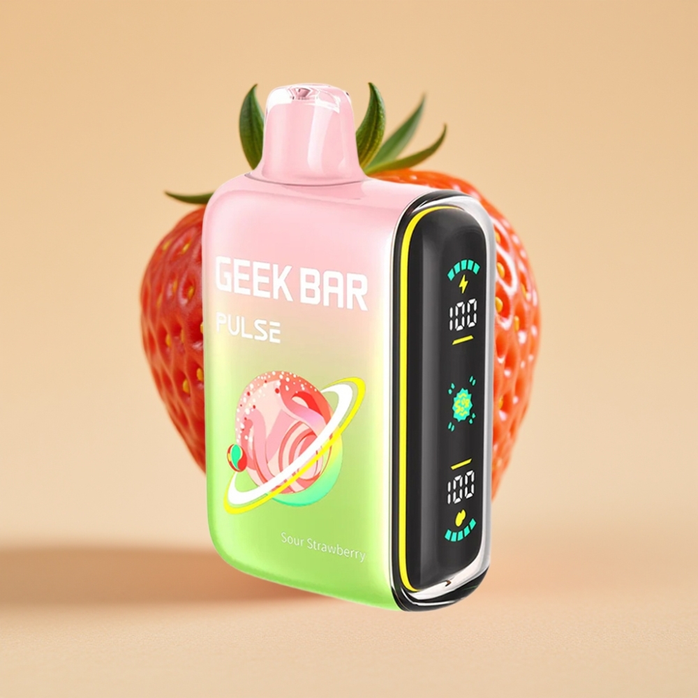 Geek Bar Pulse 15000 Puffova Jednokratni Vape Kisela Edicija – 16ML, 5% Nikotina, USB Type-C