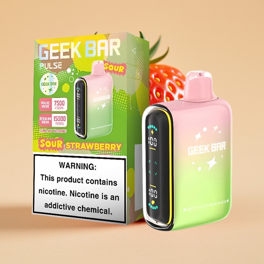 Geek Bar Pulse 15000 Puffova Jednokratni Vape Kisela Edicija – 16ML, 5% Nikotina, USB Type-C