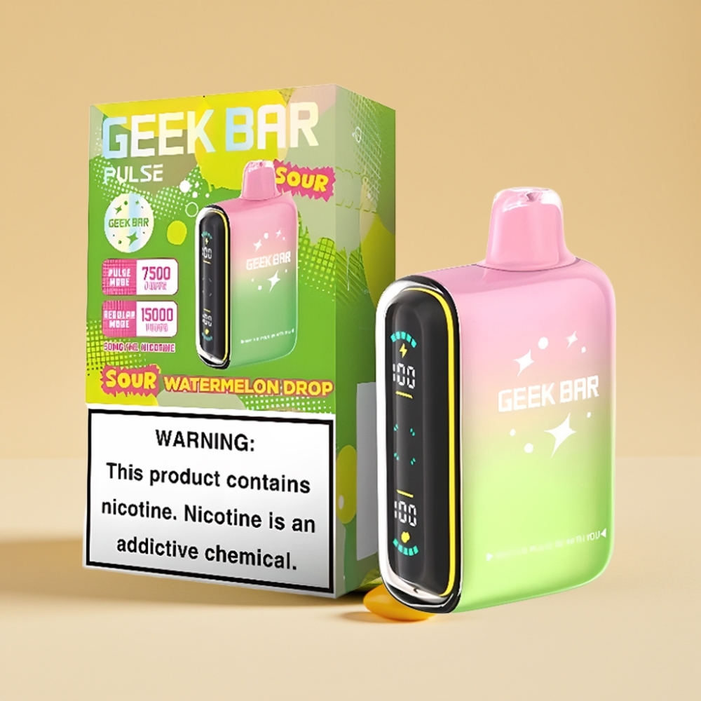 Geek Bar Pulse 15000 Puffova Jednokratni Vape Kisela Edicija – 16ML, 5% Nikotina, USB Type-C
