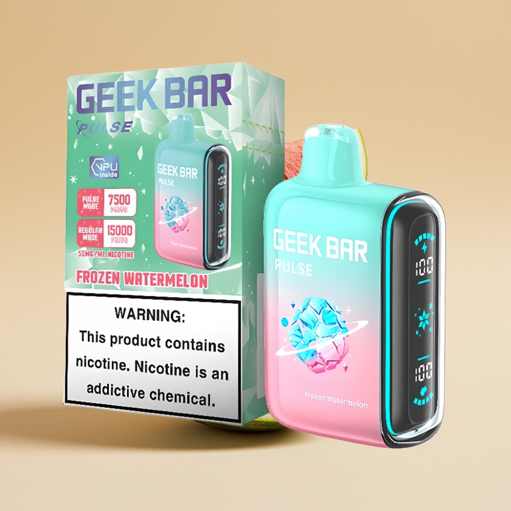 Geek Bar Pulse 15000 Puffs Jednokratni Vape Ledena Edicija – 16ML, 5% Nikotina, USB Type-C
