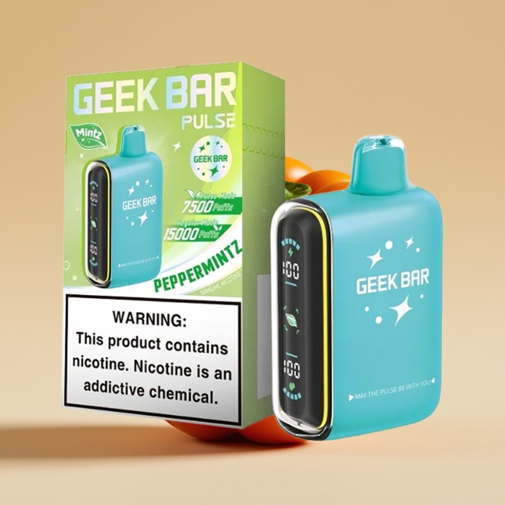 Geek Bar Pulse 15000 Pufova Dispozabil Vape Menta Edition – 16ML, 5% Nikotina, USB Type-C