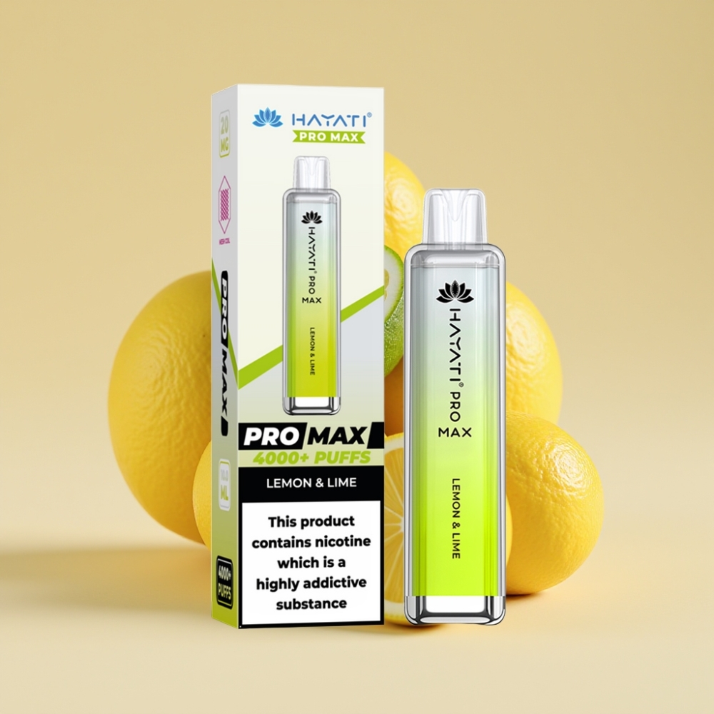 Hayati Pro Max 4000 Puff Jednokratni Vape Limun & Lajm, 1400mAh, Dual Mesh Coil, 2% 5% Nikotin