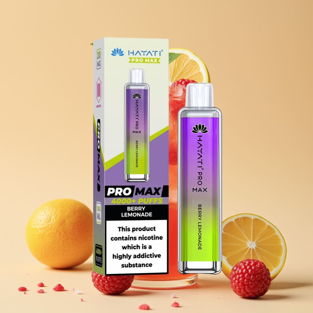 Hayati Pro Max 4000 Puffova Jednokratni Vape Jagoda Limunada