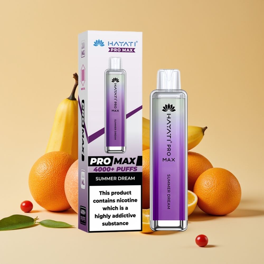 Hayati Pro Max 4000 Puffs Jednokratni Vape Letnji San – 2%/5% Nicotine, 1400mAh, Dual Mesh Coil