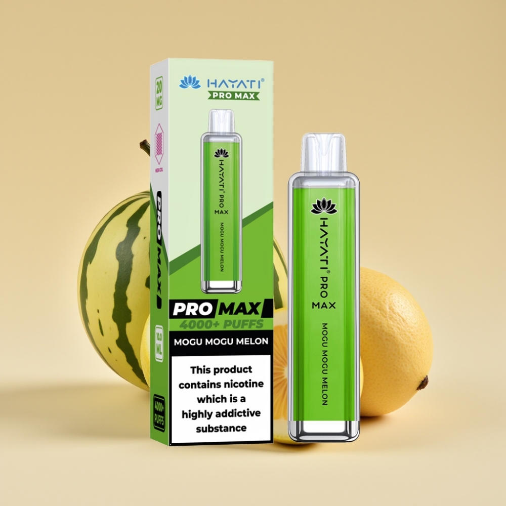 Hayati Pro Max 4000 Puffs Jednokratni Vape Mogu Mogu Dinja, 1400mAh, Dual Mesh Coil